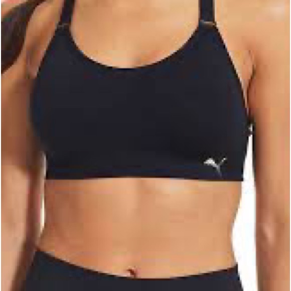 PUMA Sports Bra 4 pcs Size Large (36-38) Black/White/Pink/Grey Convertible back - Picture 5 of 8